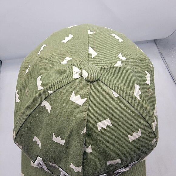 Apex Green Adults Snapback Hat With White Crown Print Casual Outdoors Walking - Picture 10 of 10
